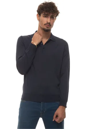 CANALI Heren, Tops, Blauw, Maat: 3XL Wol