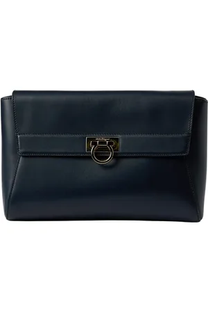 Salvatore Ferragamo Dames, Tassen, Blauw, Maat: ONE Size Leer