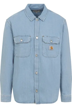 Carhartt Heren, Overhemden, Blauw, Maat: L Katoen