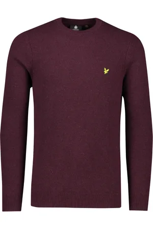 Lyle & Scott Heren, Truien, Rood, Maat: XL Wol