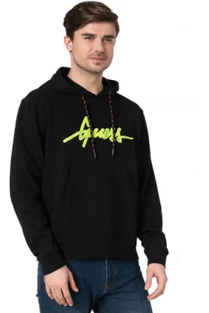 Guess Heren, Sweatshirts & Hoodies, Zwart, Maat: S Katoen