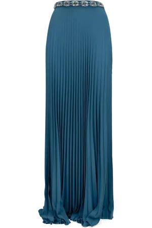 Elisabetta Franchi Dames, Rokken, Blauw, Maat: S Polyamide