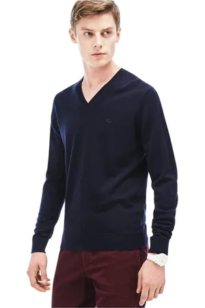 Lacoste Heren, Truien, Blauw, Maat: XS Wol