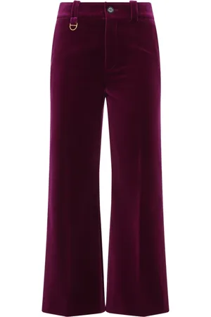 Chloé Dames, Broeken, Paars, Maat: 2XS Katoen