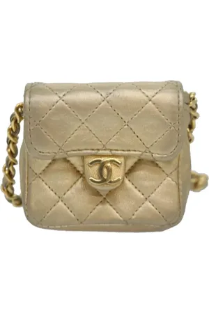 CHANEL Dames, Pre-owned, Geel, Maat: ONE Size Leer