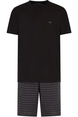Emporio Armani Heren, Nachtkleding & Lounge, Zwart, Maat: L Katoen