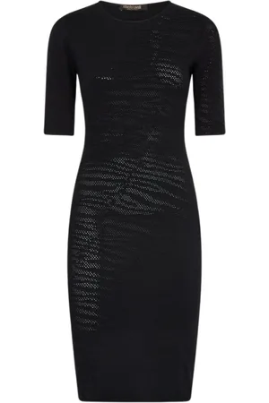Roberto Cavalli Dames, Jurken, Zwart, Maat: S Wol