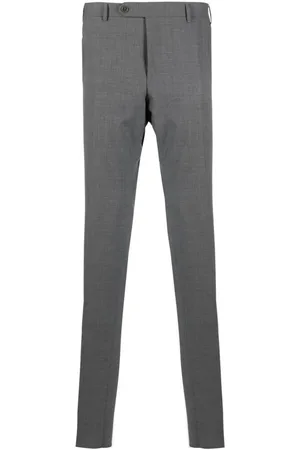 CANALI Heren, Broeken, Grijs, Maat: 5XL Wol
