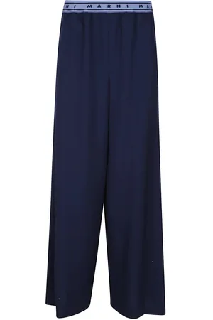 Marni Dames, Broeken, Blauw, Maat: XS Katoen