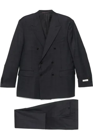 CANALI Heren, Pakken, Blauw, Maat: 4XL