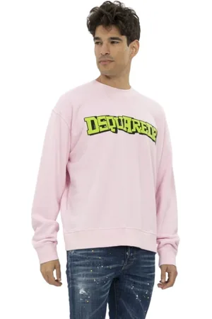 Dsquared2 Heren, Sweatshirts & Hoodies, Roze, Maat: M Katoen