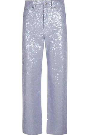 P.A.R.O.S.H. Dames, Broeken, Blauw, Maat: S Denim