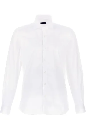FAY Heren, Overhemden, Wit, Maat: 4XL Katoen