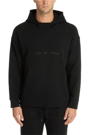 Emporio Armani Heren, Sweatshirts & Hoodies, Zwart, Maat: M Katoen