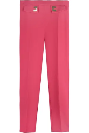 Elisabetta Franchi Dames, Broeken, Roze, Maat: L Zijde