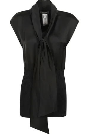 Fabiana Filippi Dames, Tops, Zwart, Maat: 2XS Satijn