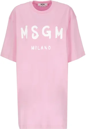 Msgm Dames, Jurken, Roze, Maat: M Katoen