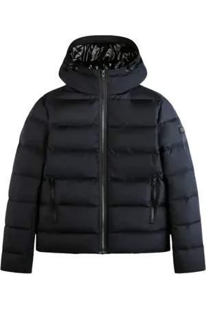 FAY Heren, Jassen, Blauw, Maat: S Leer