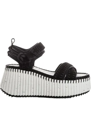 Chloé Dames, Schoenen, Zwart, Maat: 40 EU Linnen