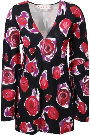 Marni Dames, Blouses & Shirts, Zwart, Maat: S Viscose