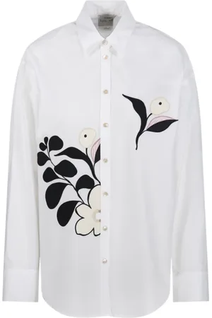FORTE FORTE Dames, Blouses & Shirts, Wit, Maat: S Katoen