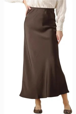 Neo Noir Dames, Rokken, Bruin, Maat: XL Satijn