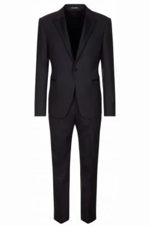 Emporio Armani Heren, Pakken, Zwart, Maat: 2XL Satijn