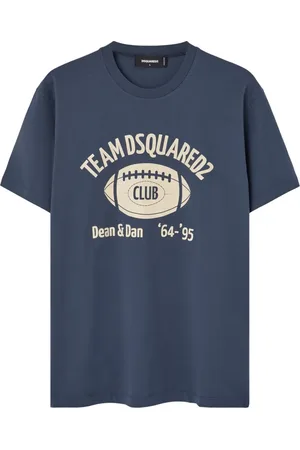 Dsquared2 Heren, Tops, Blauw, Maat: 2XL Katoen