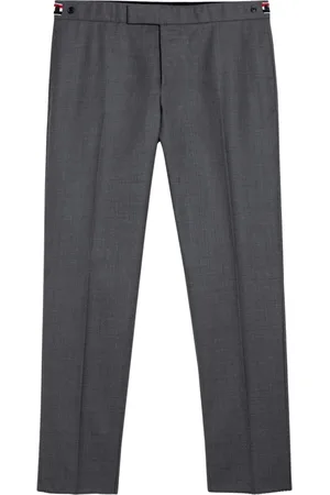 Thom Browne Heren, Broeken, Grijs, Maat: L Wol
