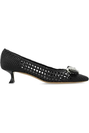Salvatore Ferragamo Dames, Schoenen, Zwart, Maat: 39 1/2 EU Leer