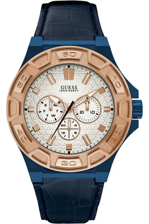 Guess Heren, Accessoires, Blauw, Maat: ONE Size Leer