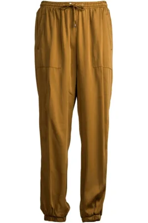 Twin-Set Dames, Broeken, Bruin, Maat: M Viscose