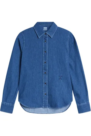 Closed Dames, Overhemden, Blauw, Maat: M Denim