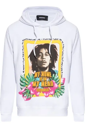 Dsquared2 Heren, Sweatshirts & Hoodies, Wit, Maat: 2XL Katoen