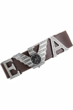 Emporio Armani Dames, Accessoires, Grijs, Maat: ONE Size Leer