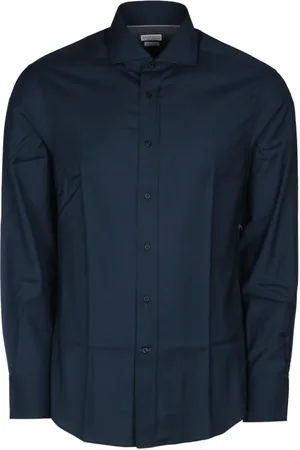 Brunello Cucinelli Heren, Overhemden, Blauw, Maat: 2XL