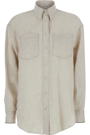 Brunello Cucinelli Dames, Blouses & Shirts, , Maat: L Linnen