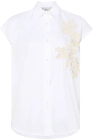 ERMANNO SCERVINO Dames, Blouses & Shirts, Wit, Maat: XS Katoen