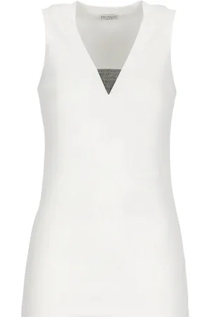 Brunello Cucinelli Dames, Tops, Wit, Maat: L Jersey