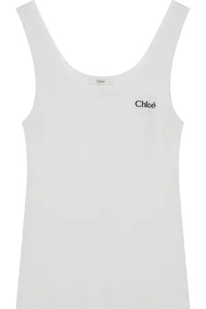 Chloé Dames, Tops, Wit, Maat: L Katoen