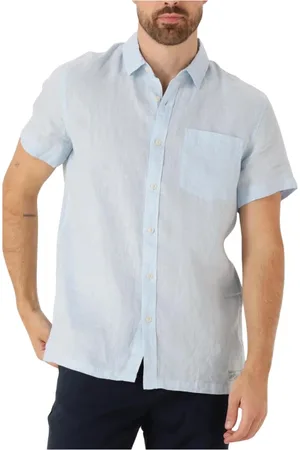 Scotch&Soda Heren, Overhemden, Blauw, Maat: 2XL Linnen