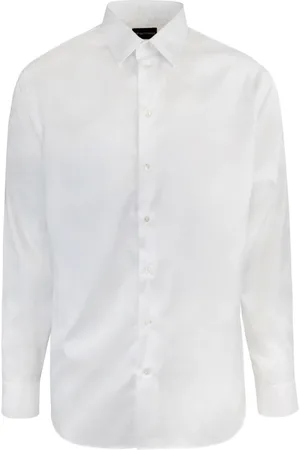 Emporio Armani Heren, Overhemden, Wit, Maat: M Katoen