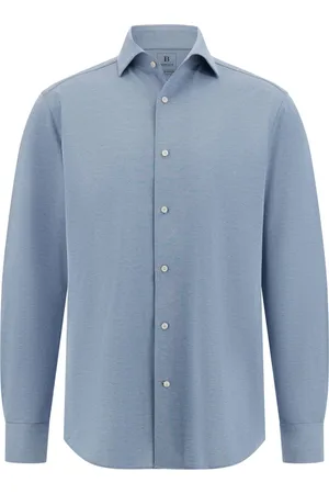 Boggi Milano Heren, Overhemden, Blauw, Maat: L Jersey