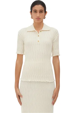 Bottega Veneta Dames, Tops, Wit, Maat: XS Wol