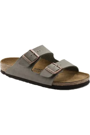 Birkenstock Dames, Schoenen, Grijs, Maat: 43 EU Leer