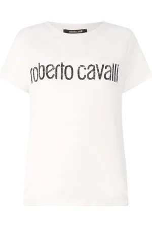 Roberto Cavalli Dames, Tops, Wit, Maat: L Katoen
