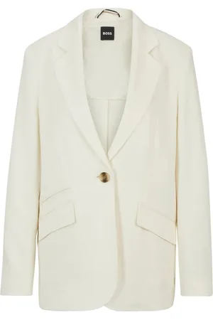 HUGO BOSS Dames, Jassen, Wit, Maat: S Katoen