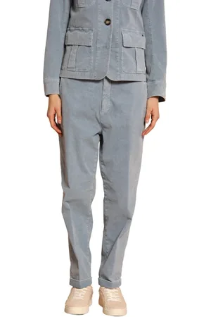 Masons Dames, Broeken, Blauw, Maat: XS Velours