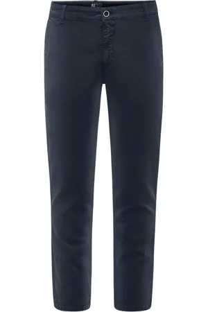 Bomboogie Heren, Broeken, Blauw, Maat: W33 Katoen