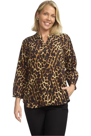 2-Biz Dames, Blouses & Shirts, Bruin, Maat: XL Viscose